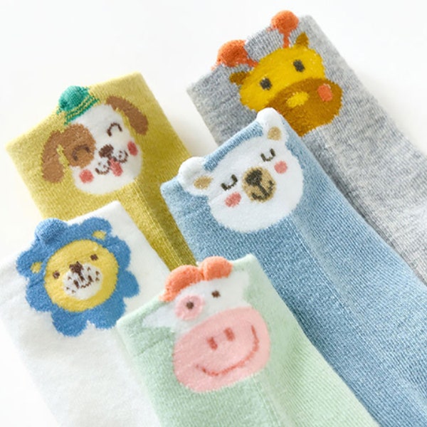 Toddler Animal Socks / 2 to 4 / Cute Animal cotton socks / soft, warm, cozy socks / Cute Gift / Baby Shower / Birthday gift