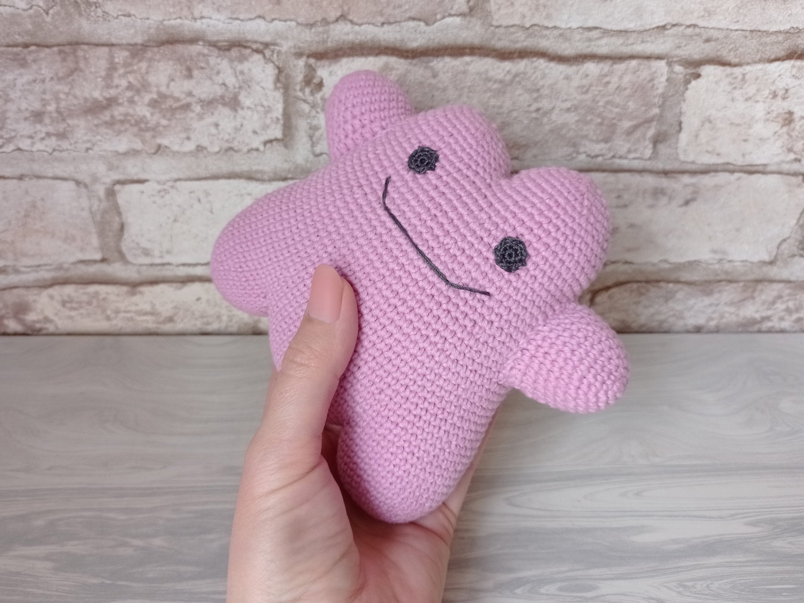 Ditto plush crochet amigurumi pink Etsy
