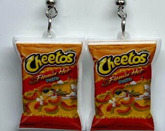 Walmart Redneck Junk Food Snack Cheetos Honey Boo Boo Chips Funny Jewellery Charm Novelty Gift Idea Cheese Ball Earrings