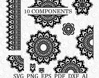 Download Half Circle Mandala Etsy