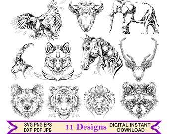 Download Animal Mandala Svg Etsy