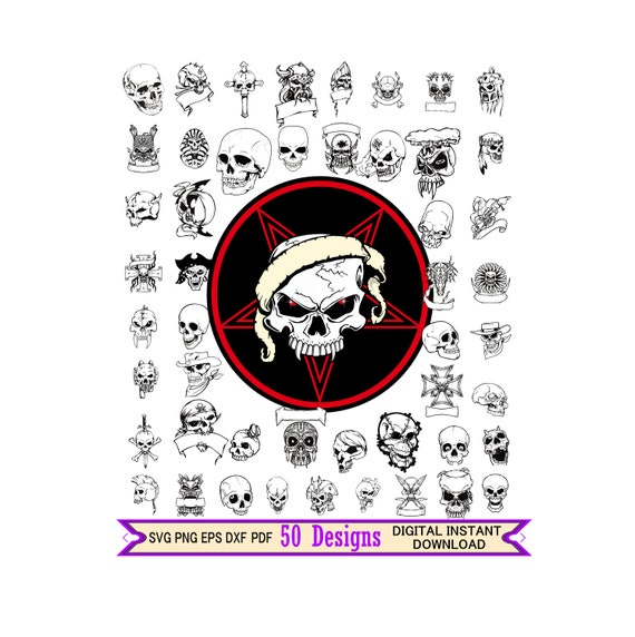 Download Skulls Horror Svg File Skull Svg Layered Files For Circuit Etsy