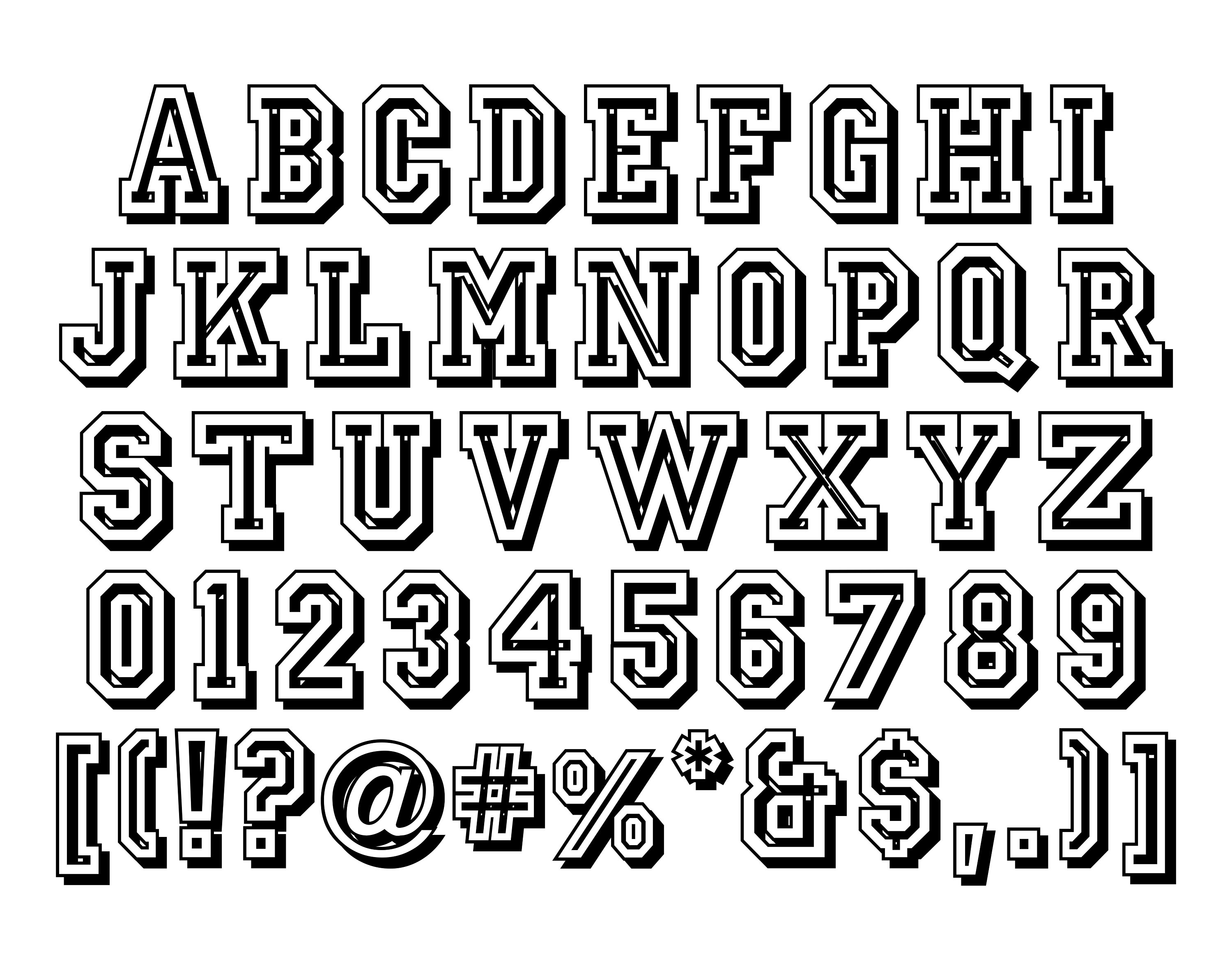 Printable Jersey Letters: Free Alphabet Font & Letter Templates