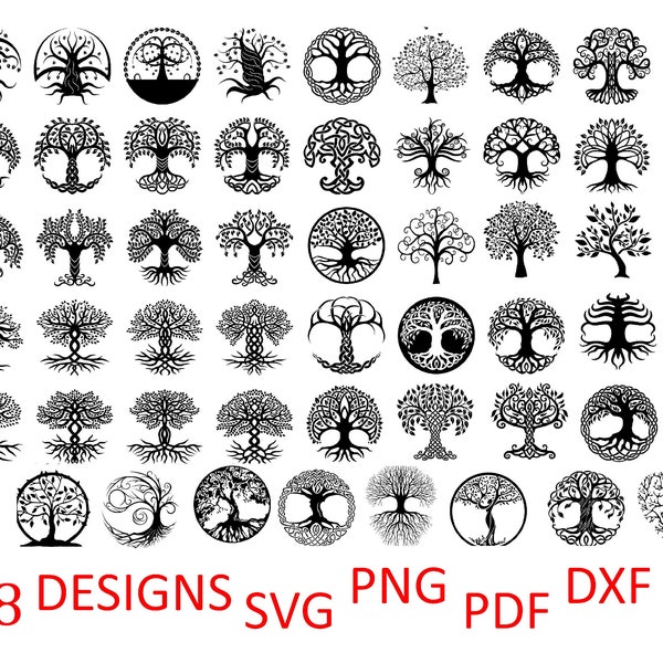 SVG files for Cricut Projects , Celtic tree of life Vector Stencil Template, 138 Designs Digital Download ClipArt PNG SVG Glowforge Projects