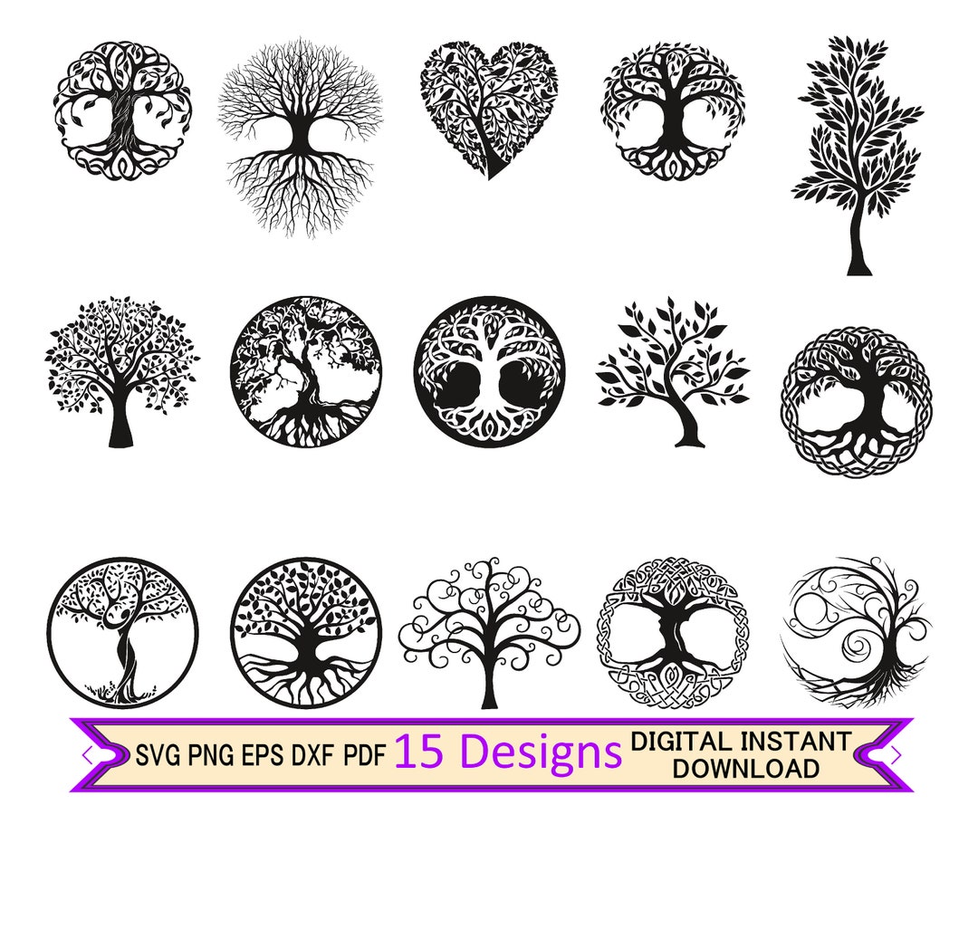 PDF Pattern, Vector DXF File and Instructional Video, Tree of Life