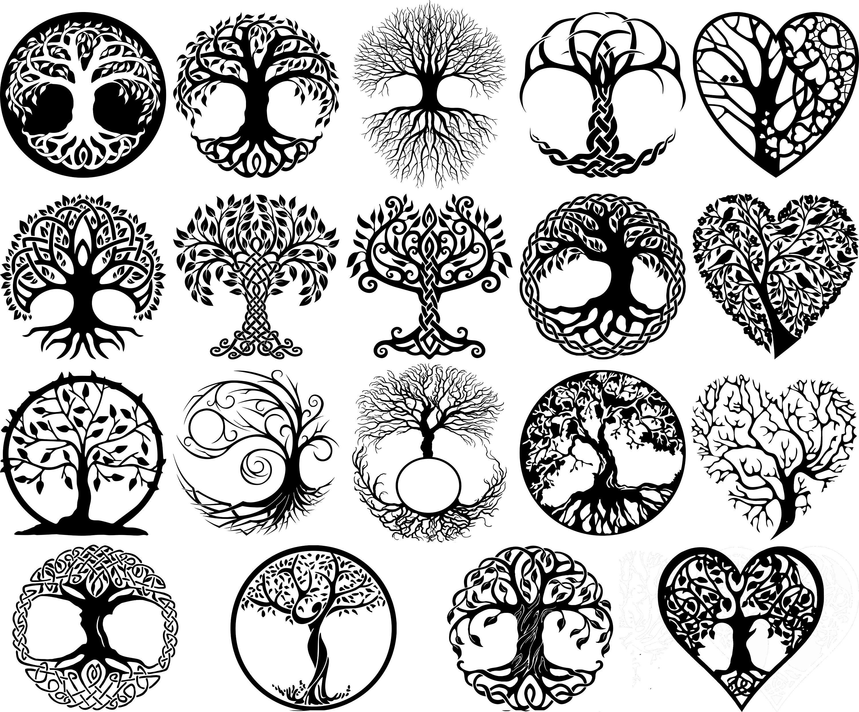 TREE OF LIFE Svg Bundle Tree of life Clipart Tree of life | Etsy