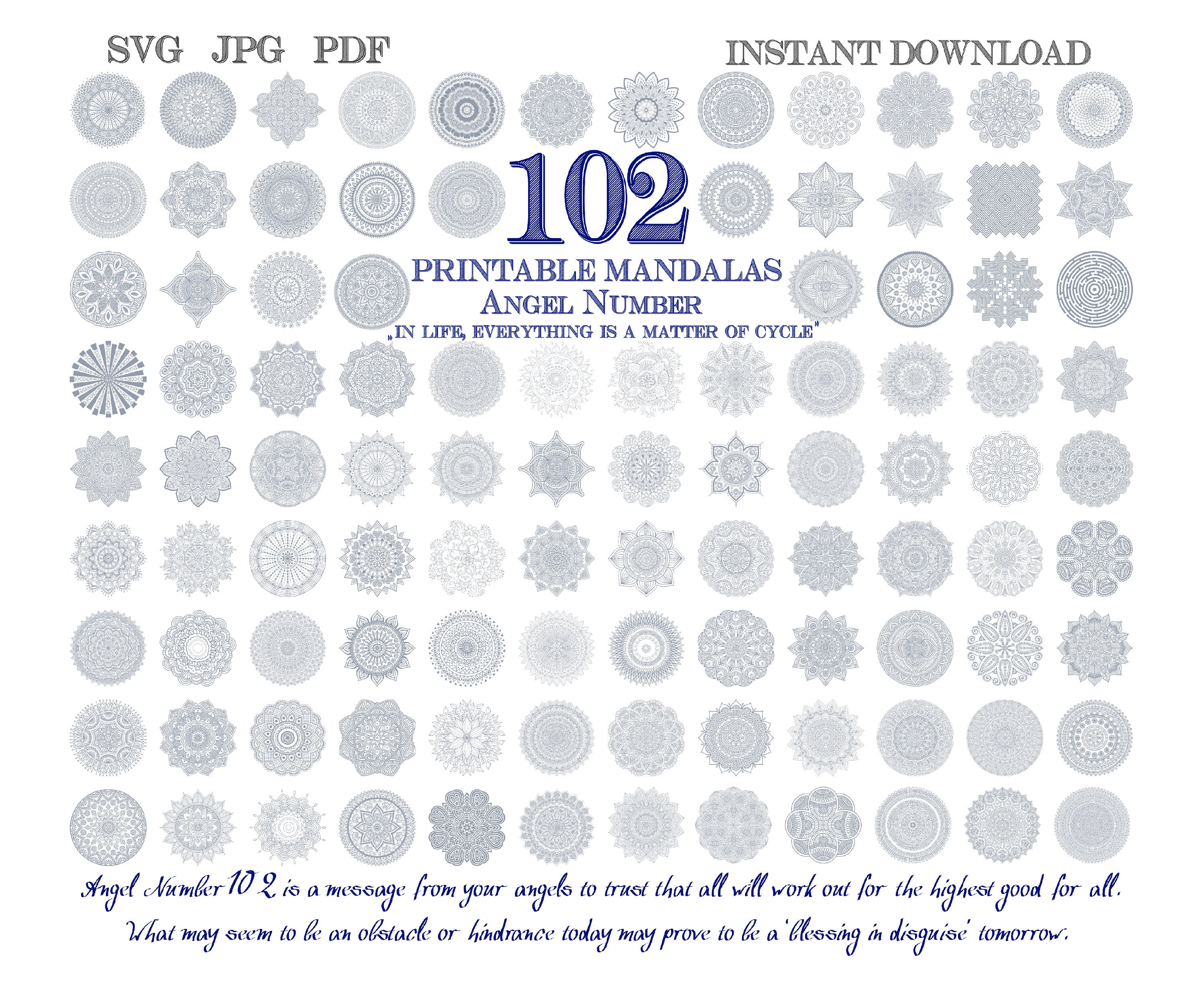Paquet De Mandala De Fleurs Imprimable, Jolis Coloriages De Design.