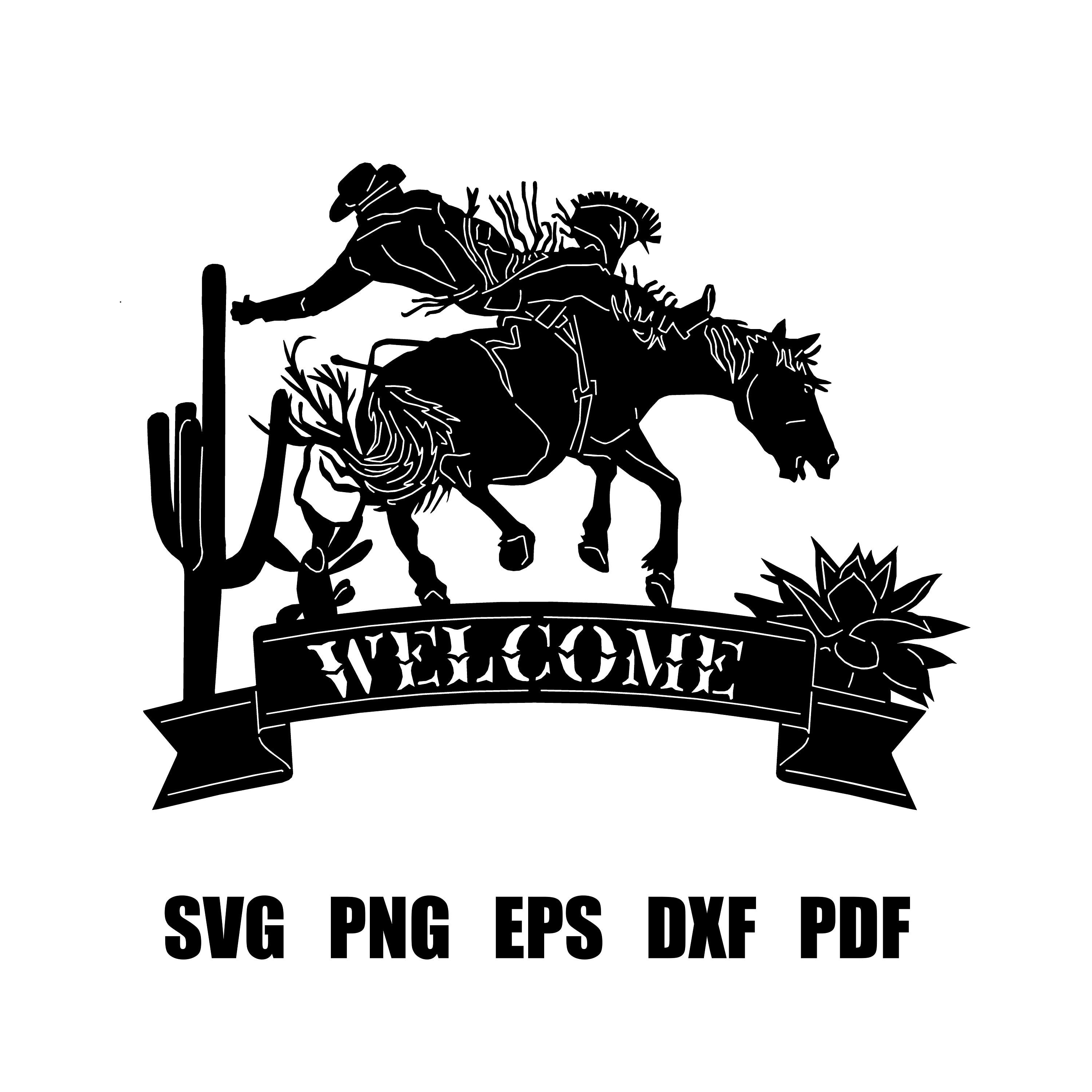 Shiloh Tack Playing Cowboy - Welcome Design Outdoor Mat