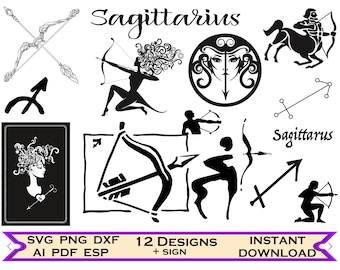 Zodiac Sagittarius Svg, Zodiac Sagittarius Quotes, Zodiac Cut File Svg, Dxf, Eps, Png Cut File, Sagittarius Gift File, Sagittarius Sticker