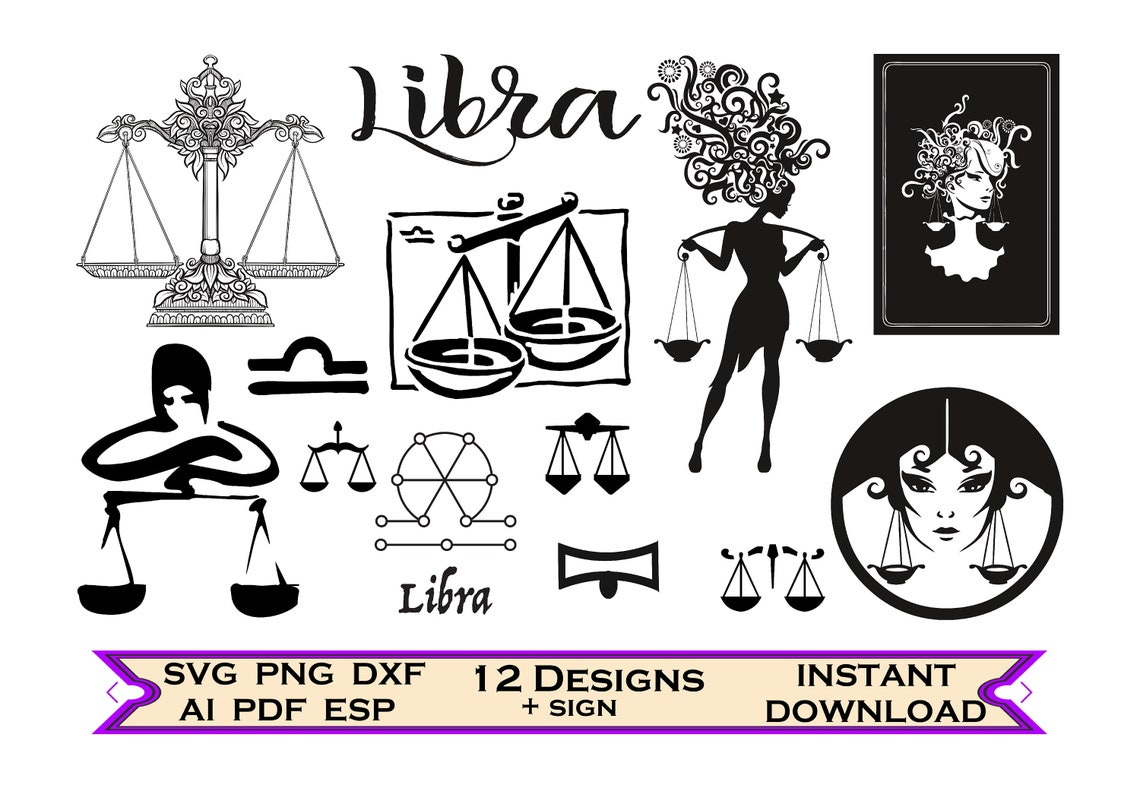 Sterrenbeeld Weegschaal svg Weegschaal Sterrenbeeld | Etsy België