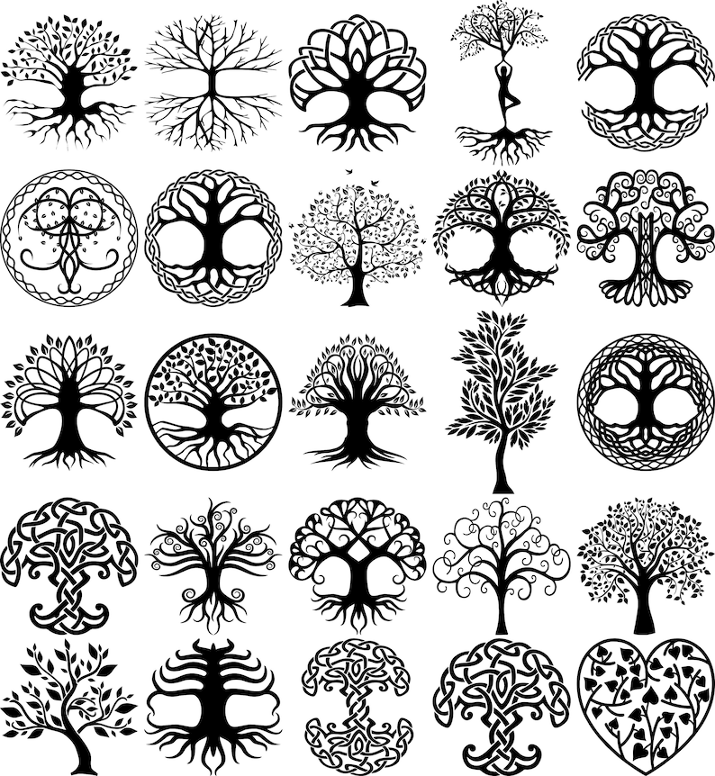 Bohemian Tree of Life SVG Bundle Tree of Life Beautiful - Etsy