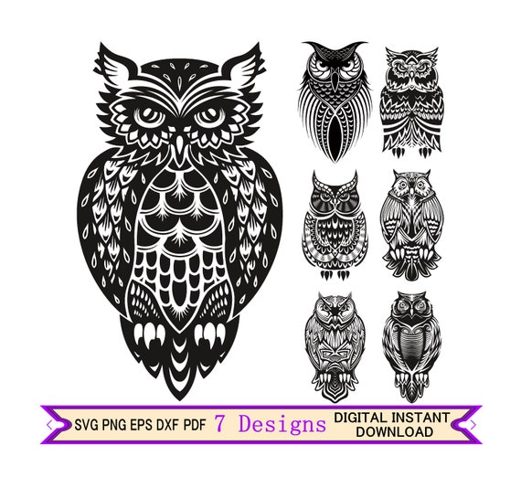 Download Tribal Owl Svg Boho Svg Bohemian Svg Mandala Owl Cricut Etsy