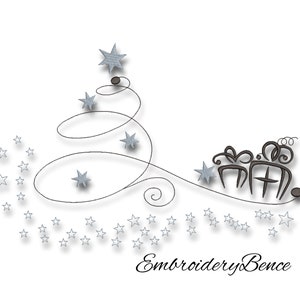 Christmas embroidery machine designs pe file tree pes instant digital download