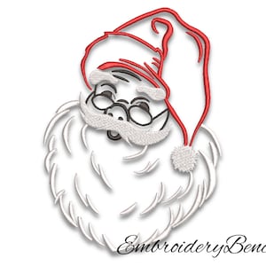 Christmas embroidery machine designs Santa Claus instant digital download pattern