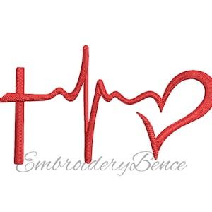 Faith hope love embroidery machine design heart