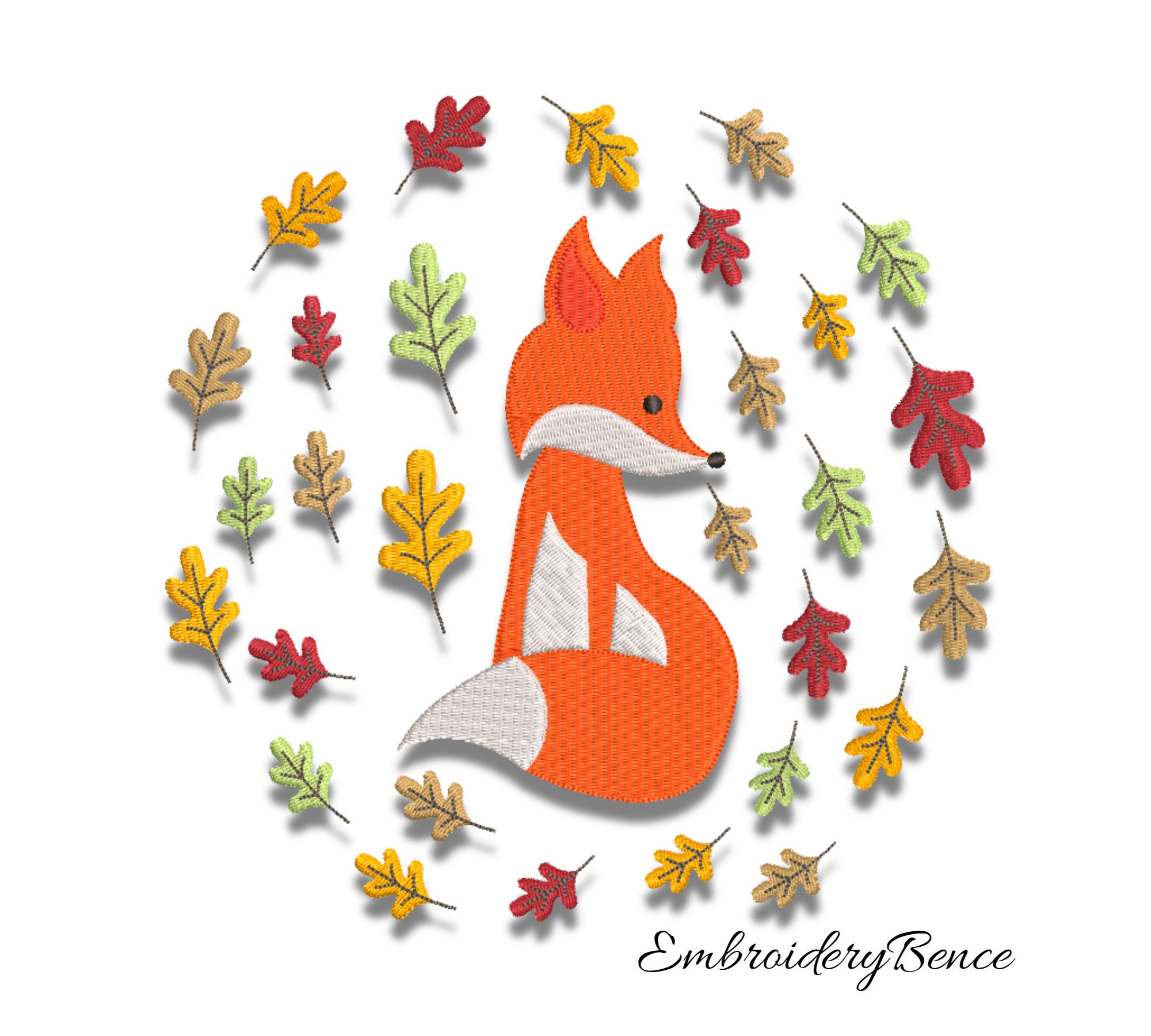 Fox Embroidery Machine Designs Fall Autumn Pes Instant Digital Download ...