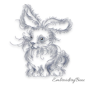 Bunny Embroidery Design Pes Rabbit Easter Machine Pattern Instant Digital