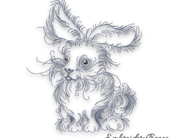 Bunny Embroidery Design Pes Rabbit Easter Machine Pattern Instant Digital