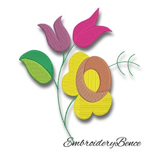 Mini Flower Embroidery Design Hungarian Kalocsa machine pattern folk instant digital download pattern pes designs hoop file towel