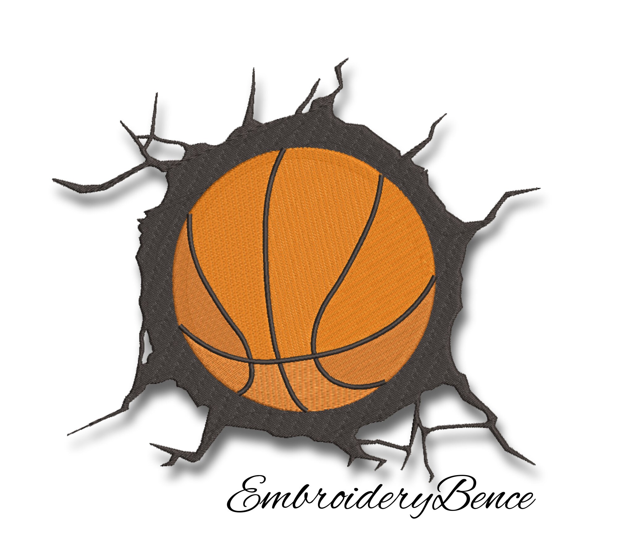 Basketball Ball Embroidery Design Pes Machine Instant Digital Download ...