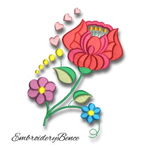 Flower Embroidery Design Hungarian Kalocsa machine pattern folk instant digital download pattern pes designs hoop file