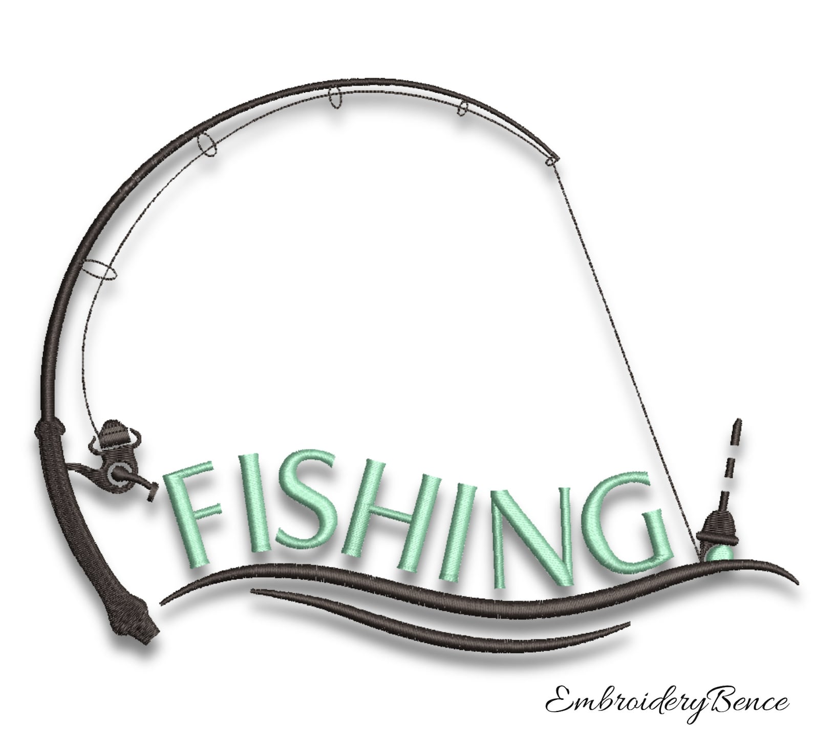 Fishing Embroidery Machine Designs Pes Instant Digital Etsy UK