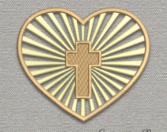 Machine embroidery designcross church pes instant digital file