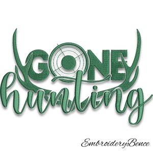 Gone Hunting Broderie Design Pes Instant Digital Télécharger