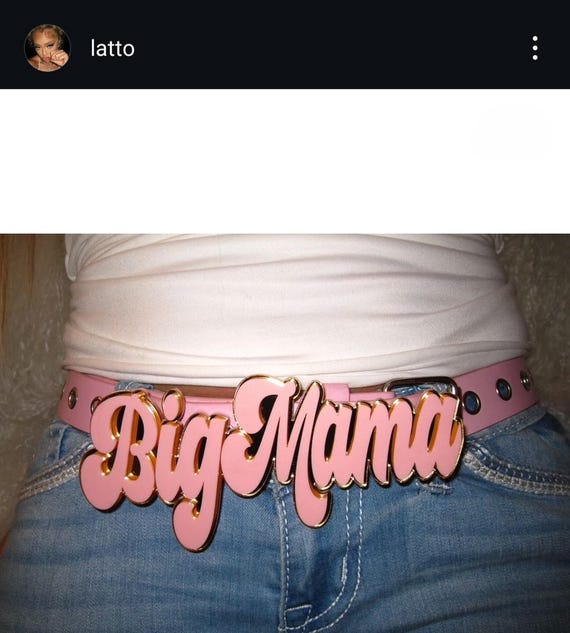 Personalized/Custom Nameplate Belt- Viral Latto "Big Mama"