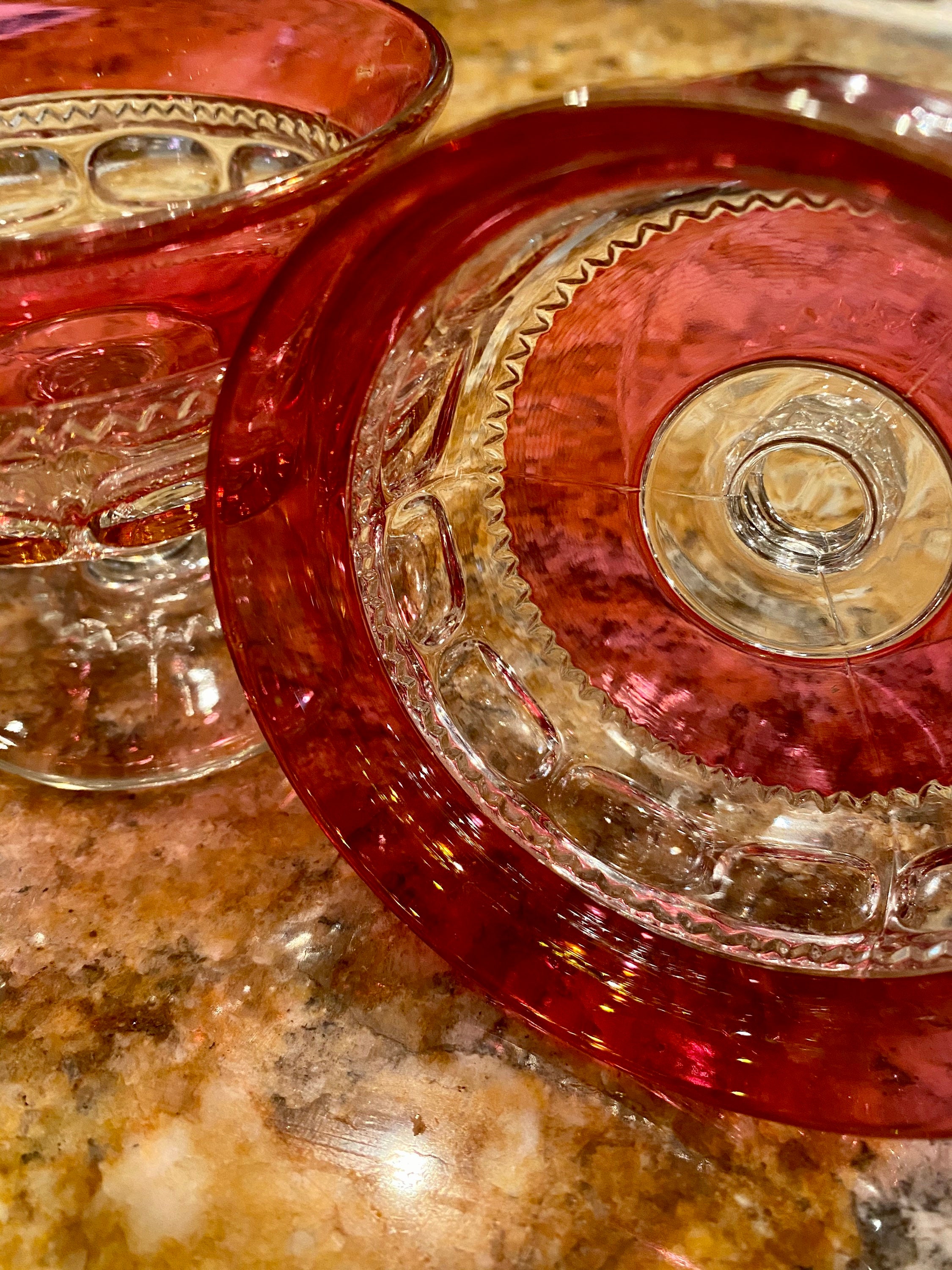 1930s Kings Crown Glass Set of 2 Etsy