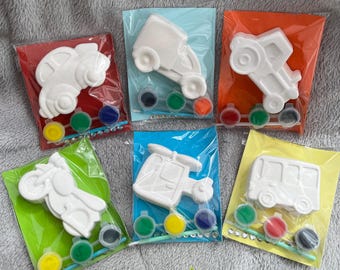 Paint Your Own Transport Vehicles Craft Kits | Birthday Party Favours | Craft Set for Kids and Adults | Gift | Pocket Money