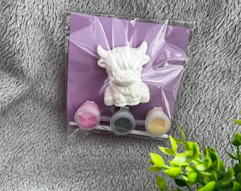 Paint Your Own Highland Cow Craft Kits | Birthday Party Favours | Craft Set for Kids and Adults | Gift | Pocket Money