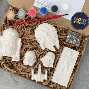Paint Your Own Star Wars Inspired Craft Kit | Craft Set for Kids & Adults | Star Wars Fan | Plaster Models | Stocking Filler | Birthday Gift