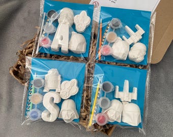 Paint Your Own Star Wars Inspired Mini Kits | Personalised Initial Name Letter | Birthday Party Favours | Pocket Money Toys