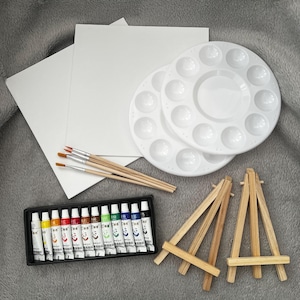 Sip and Paint Gift Set for 2 | Date Night at Home | Girl’s Night In | Valentine’s Day | Paint Your Partner | Birthday | Mother’s Day afbeelding 5