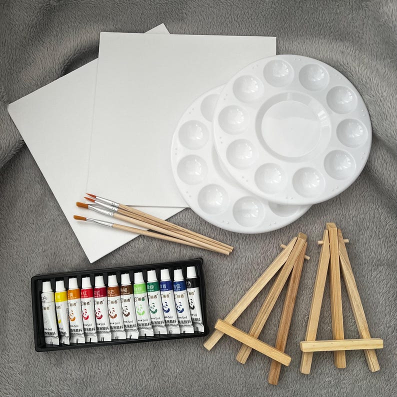 Sip and Paint Gift Set for 2 | Date Night at Home | Girl’s Night In | Valentine’s Day | Paint Your Partner | Birthday | Mother’s Day afbeelding 5