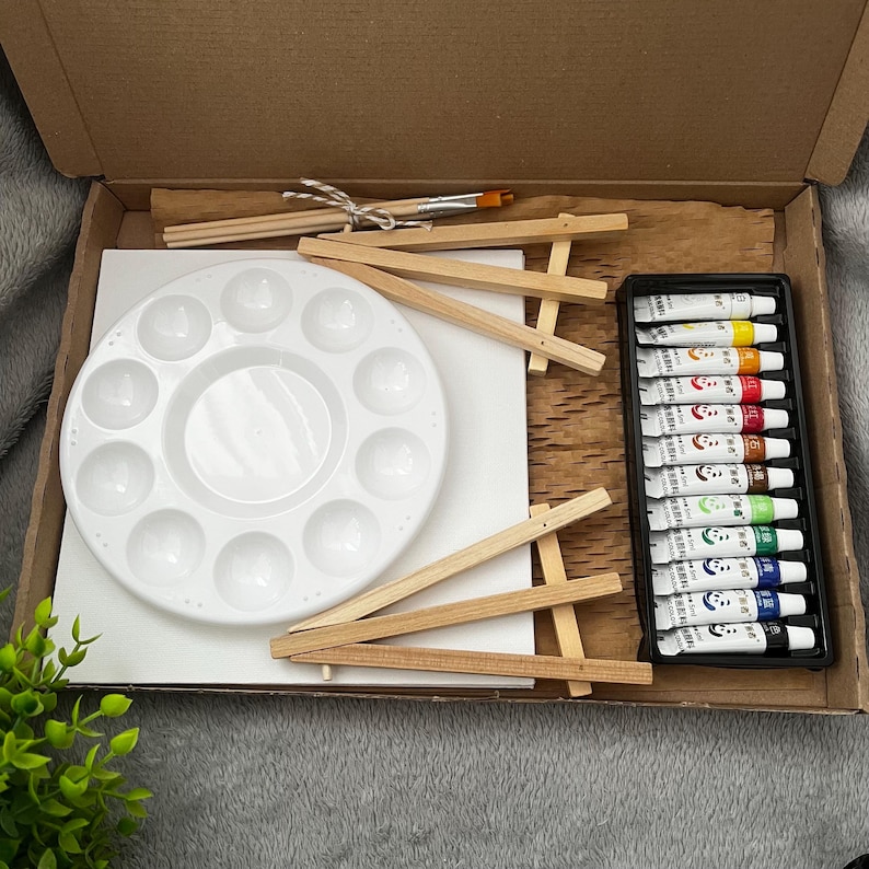 Sip and Paint Gift Set for 2 | Date Night at Home | Girl’s Night In | Valentine’s Day | Paint Your Partner | Birthday | Mother’s Day afbeelding 4
