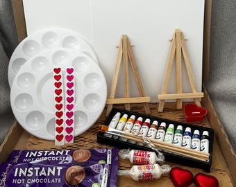 Sip and Paint Gift Set for 2 | Valentine’s Day | Date Night at Home | Girl’s Night In | Paint Your Partner | Birthday | Mother’s Day