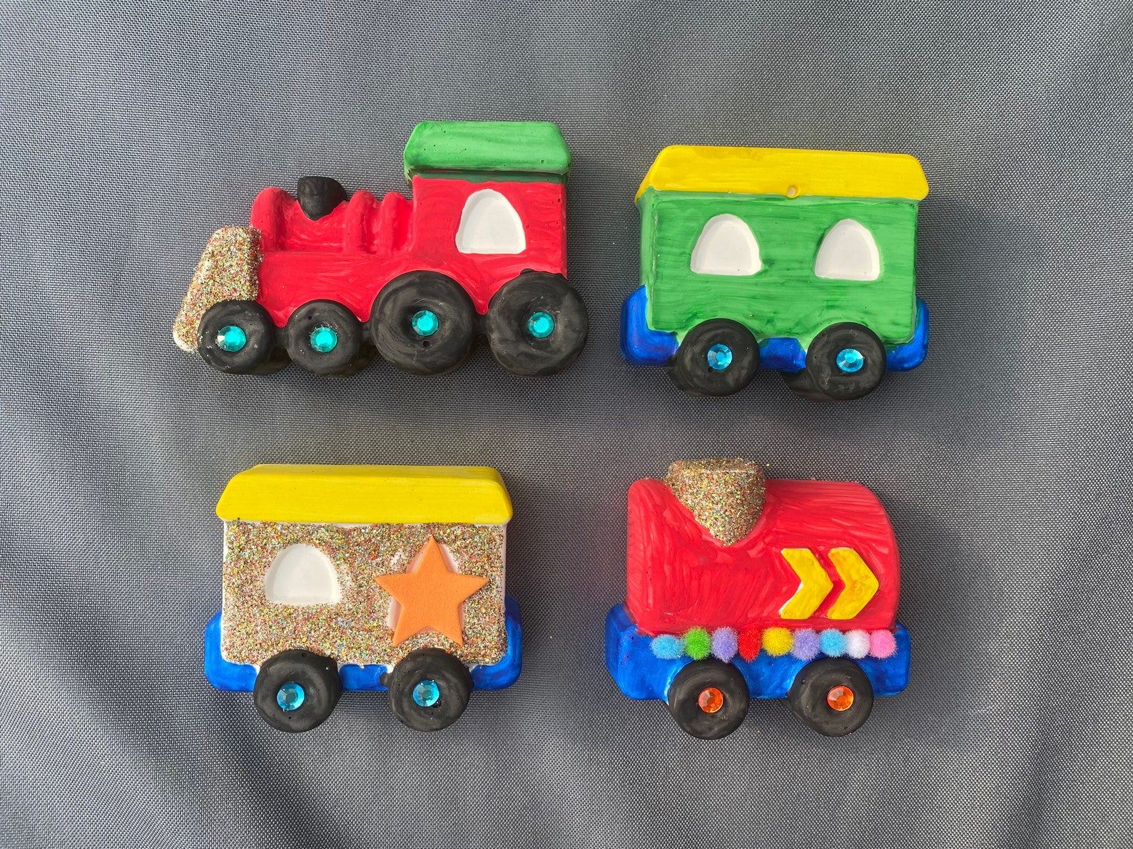 Paint Your Own Train Models Craft Kit Gift Ornament Etsy UK