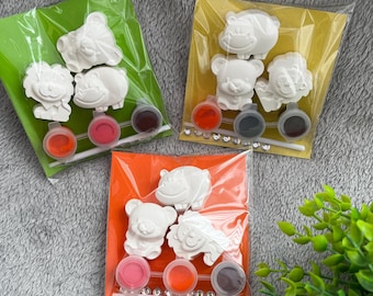 Paint Your Own Safari Animals Craft Kits | Birthday Party Favours | Craft Set for Kids and Adults | Gift | Pocket Money
