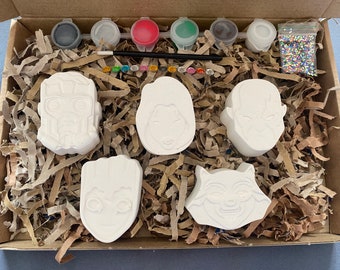 Paint Your Own Guardians of the Galaxy Inspired Craft Kit | Craft Set for Kids/Adults | Plaster Models | Stocking Filler | Birthday Present
