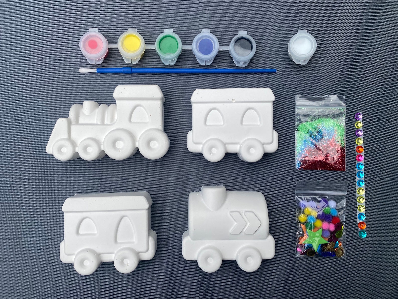 Paint Your Own Train Models Craft Kit Gift Ornament Etsy