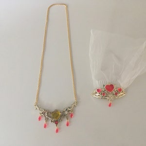 Vintage sailor moon necklace & Hair clip