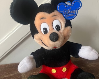 Mickey Mouse plush-80s-tag on-7 inch-Disney