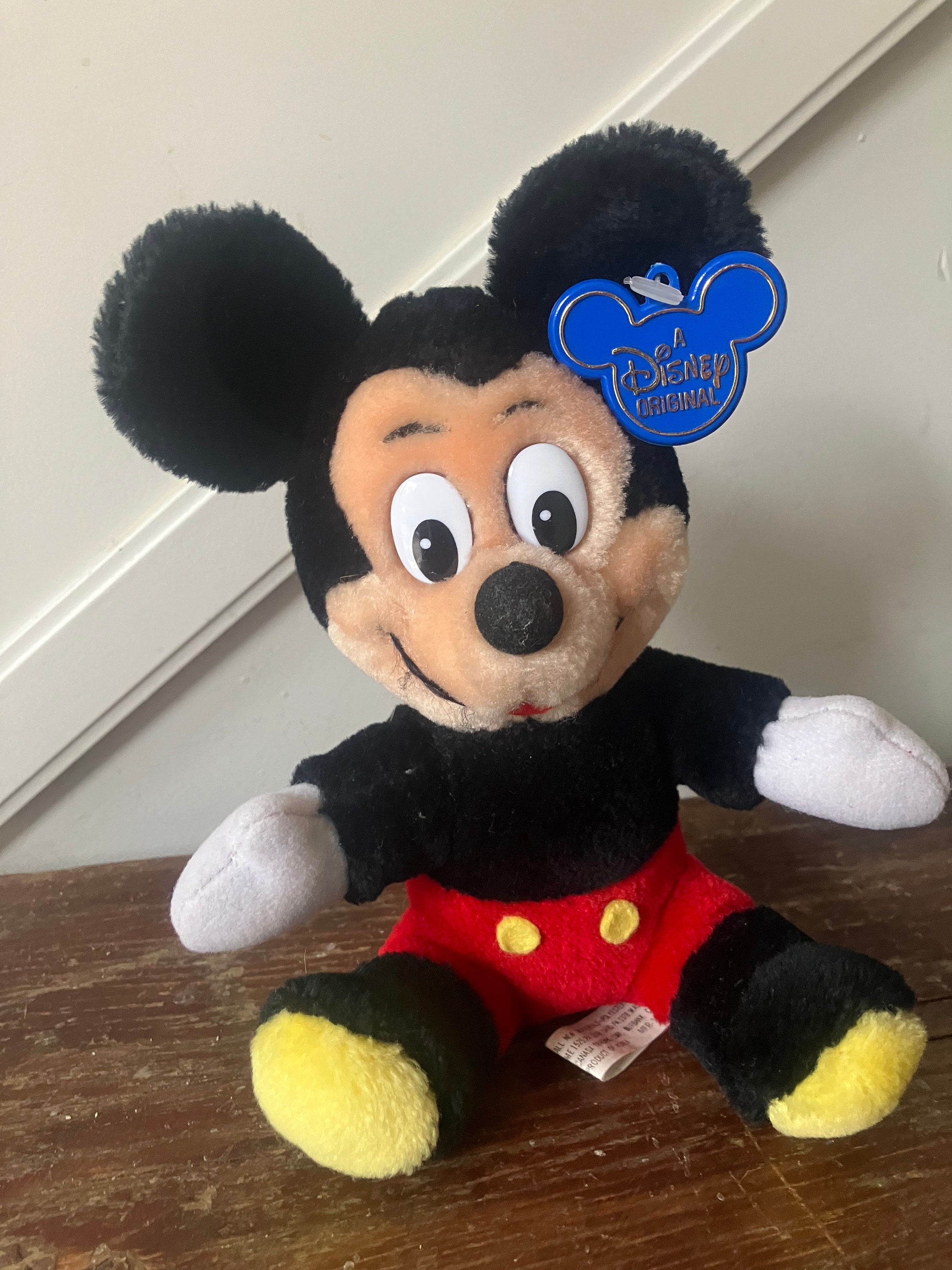 Mickey Mouse Plush-80s-tag On-7 Inch-disney - Etsy