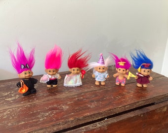 Vintage RUSS TROLL-6 choices-cat Halloween-grad-birthday-valentines-anniversary-funny-cute-80s-90s-trolls in costume