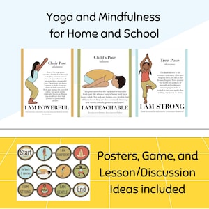 Yoga Game Printable Positive Affirmations Focus for Kids and Classroom/Home Management