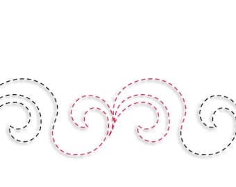 Swirl End-to-End Continuous Single Run Quilt Block Embroidery Design
