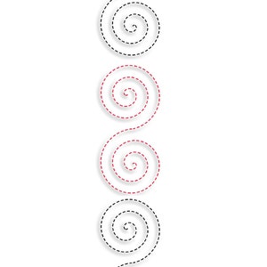 Swirl Border Single Run Edge to Edge Continuous Quilt Block Embroidery design