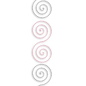 Swirl Border Single Run Edge to Edge Continuous Quilt Block Embroidery design